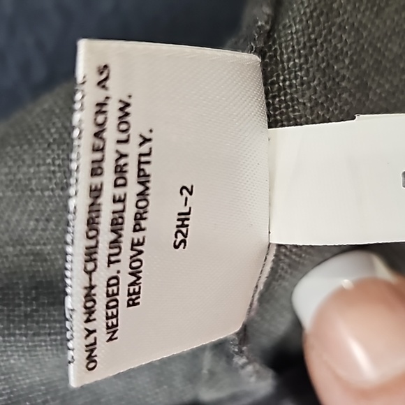 Eileen Fisher Thick Waisteband Gray Linen Wide Leg High Rise Pants 12 - Picture 12 of 12